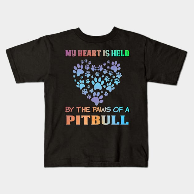 Cute pitbull dog Kids T-Shirt by Éléonore Royer